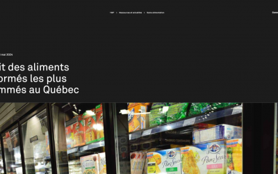 Article – Profile of the most popular processed foods in Quebec